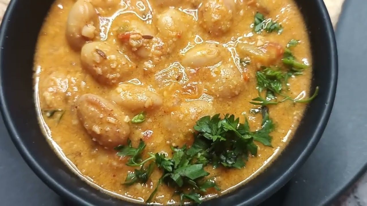 Shell Beans Coconut Milk Kurma 