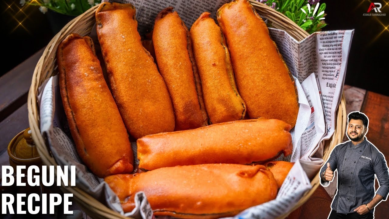फूली फूली बैंगनी चौप कैसे बनाए | Kolkata special Beguni recipe hindi ...