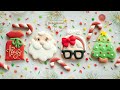 How to create Cute Christmas Cookies ~ Santa, Mrs.Claus, Toy sack &amp; Christmas Tree