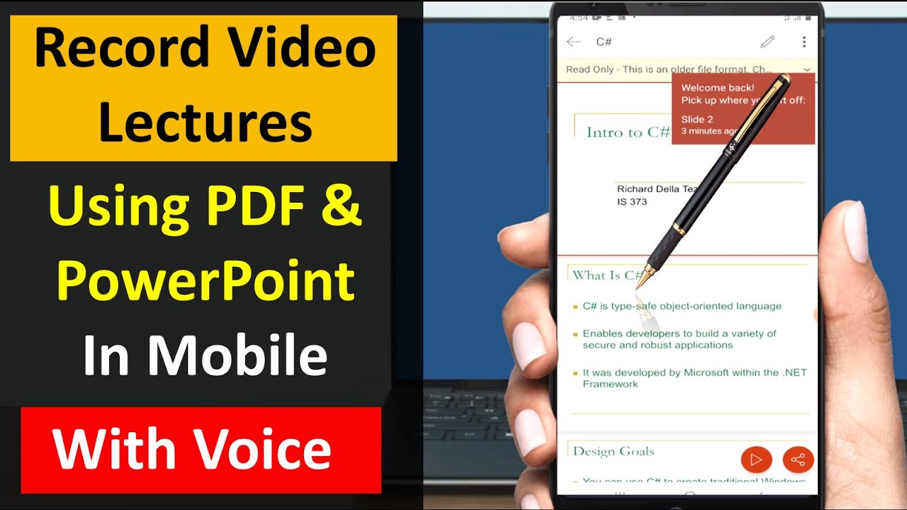 record powerpoint presentation with audio and video on android