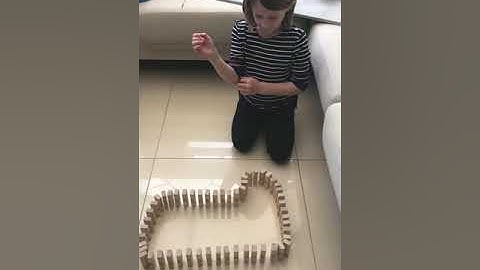 Creating a domino run with Jenga blocks - part 2 - pushing them over!