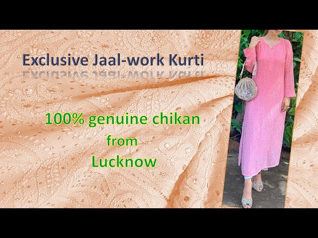 Georgette Kurti With Superfine Lucknow Chikankari Work – MeherKriti