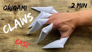 EASY PAPER CLAWS ORIGAMI TUTORIAL HOW TO MAKE PAPER CLAWS ORIGAMI EASY TOP ORIGAMI WOLF CLAWS