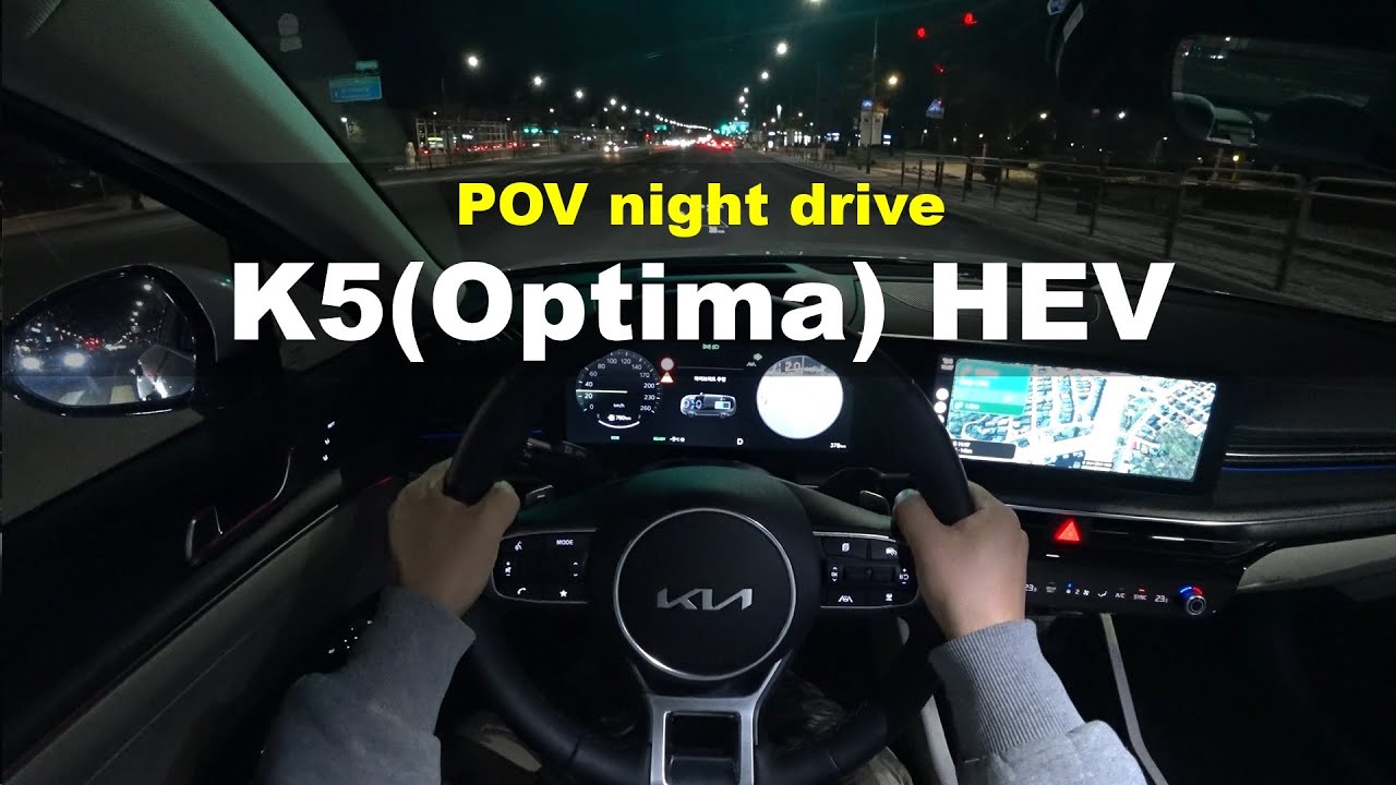2024 KIA K5(Optima) hybrid POV night drive - YouTube