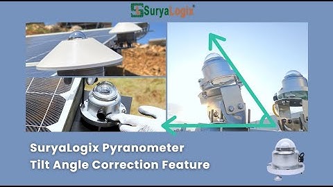 SuryaLogix Pyranometer Tilt Angle Correction Feature