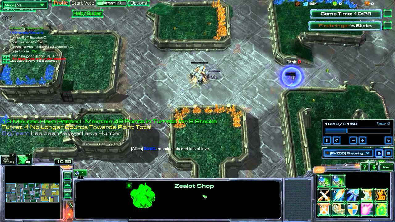 SC2 Probes vs Zealot 2 Heart of Fire Zealot YouTube
