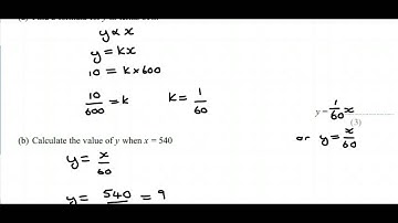 June 2012 Unit 3 Edexcel Higher Q13 Proportionality