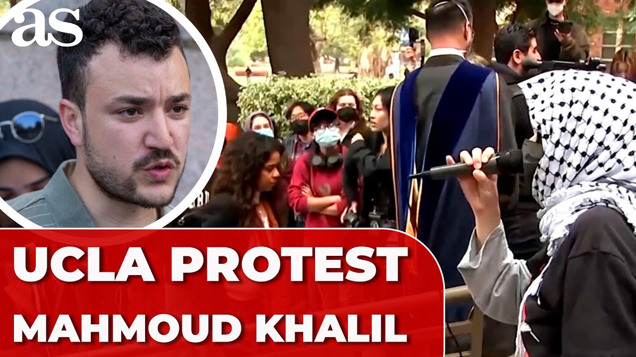 UCLA students PROTEST in solidarity with PALESTINIAN activist MAHMOUD KHALIL
