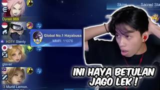 RRQ DYRENN REACTS TO THE GLOBAL TOP 1 HAYABUSA ! Mobile Legends !