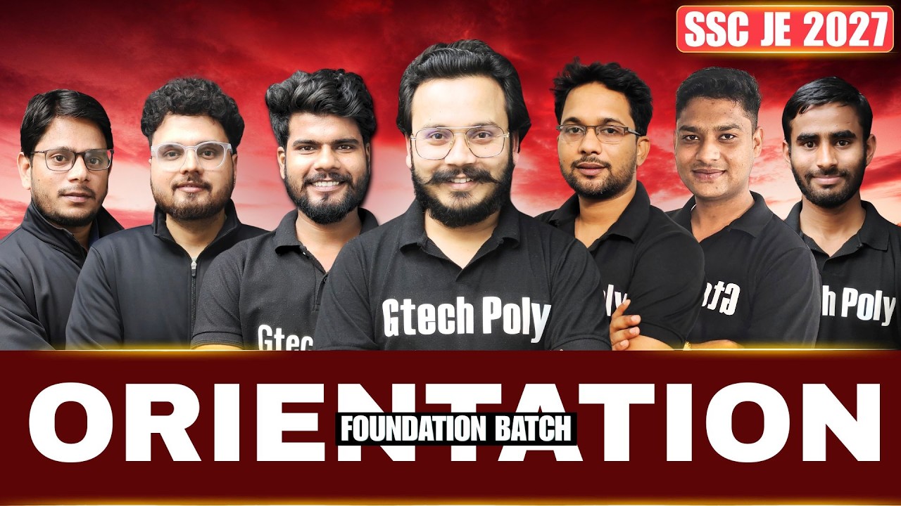 Orientation Session | SSC JE Foundation Batch 2027 | Civil Engineering ...