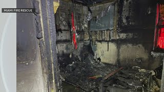 Miami apartment fire leaves man in critical condition after suffering severe burns, officials say