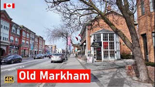 CANADA Travel - MARKHAM Village Ontario 4K🇨🇦 Main Street Walk