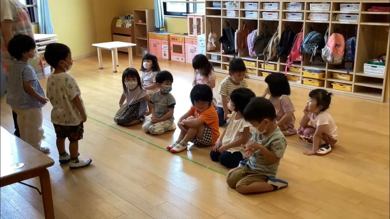 【にじ】朝の会と室内遊びの様子　#3歳児#朝の会#お当番#廿日市くじら保育園