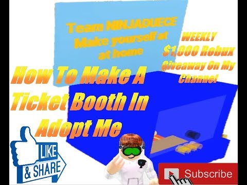 How To Make A Ticket Booth In Roblox Adopt Me Ninjaduece Youtube - ticket booth roblox