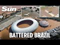 World cup football stadium under water after apocalyptic rain swamps brazil killing at least 100