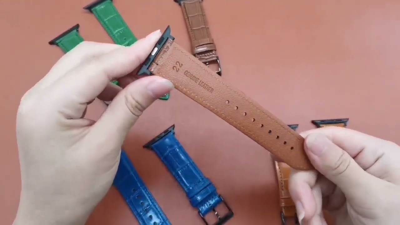 20mm Genuine Leather Replacement watch Bands Release Pins For Samsung Galaxy Watch Leather Straps