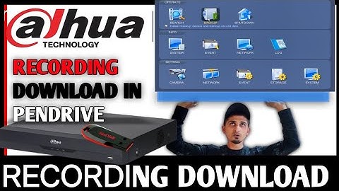 How to take Recording and Backup form the Dahua DVR in Pen drive | full setup