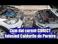 Cum dai curent CORECT unei mașini cu bateria consumată (moartă) folosind cabluri de pornire!