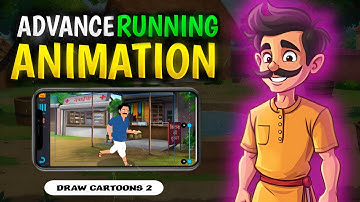 PC जैसा Running Animation Mobile में |Running Animation Tutorial | Draw Cartoons 2