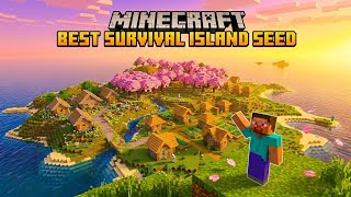 PERFECT Cherry Grove Island Seed! Spawn with 4 Villages [Minecraft Java]