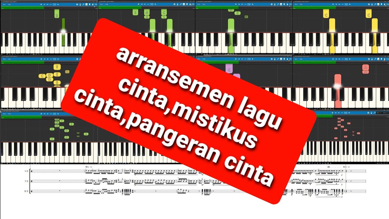 ARRANSEMEN DRUM BAND / MARCHING BAND LAGU CINTA full score  - DEWA-19 (UHD HIGH QUALITY) 4K
