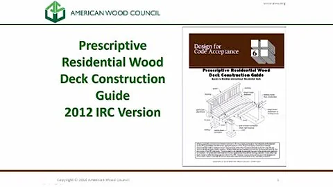 Prescriptive Residential Wood Deck Constr Guide (DCA 6) 2012 IRC Version from May 2014