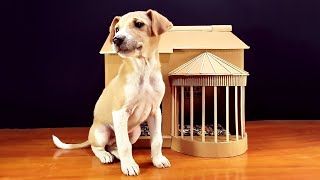 How to Make Amazing Puppy Dog House from Cardboard Boxes