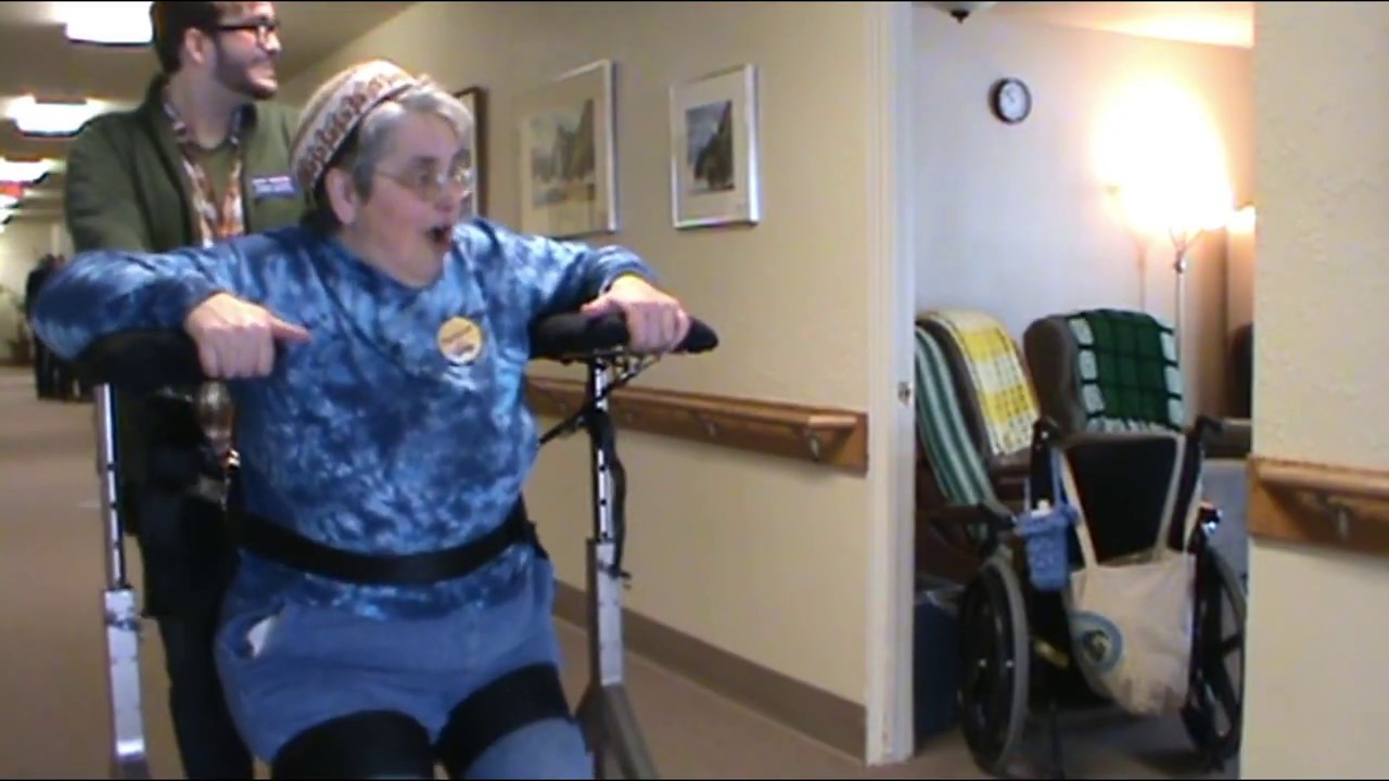 Marlene gets support to Stand & Walk Again with the Gait Harness System