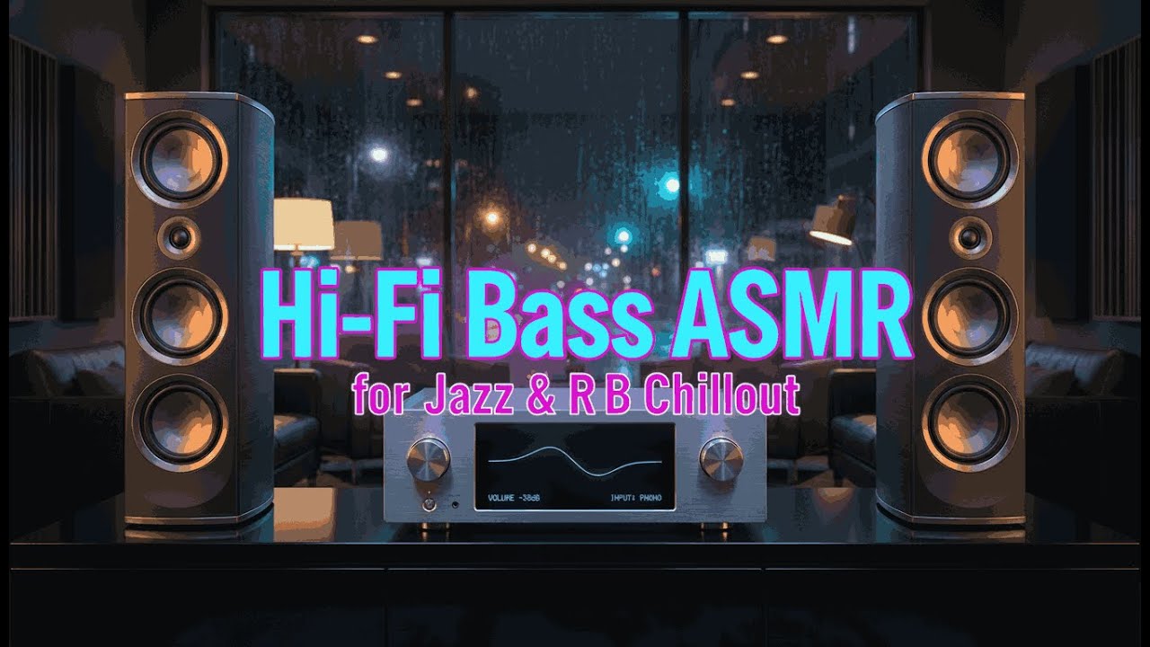 Hi-Fi Bass ASMR: Smooth Jazz & R&B Chill | Rainy Night Ambience 