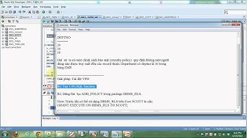 Cài đặt Oracle VPD bằng DBMS_RLS package
