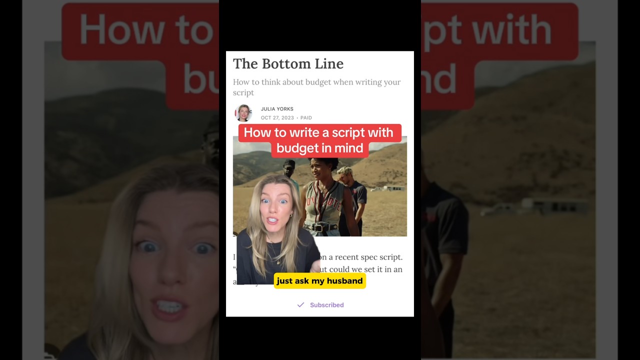 How To Write A LOW BUDGET Script!