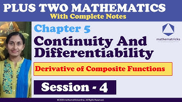 Derivative of Composite Functions|Differentiability|Plus Two Maths Chapter 5|Class 12|MalayalamNCERT
