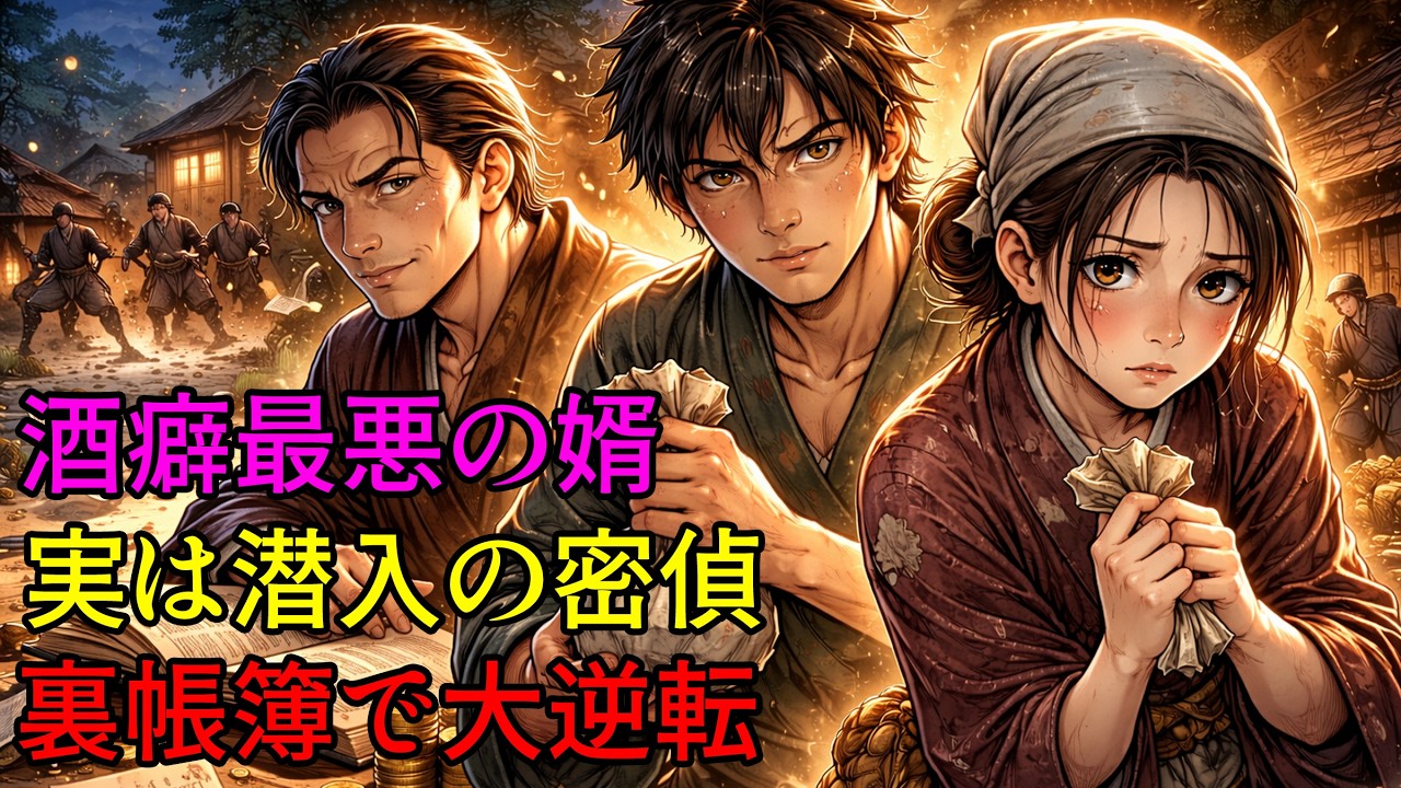 【衝撃逆転】酒癖最悪と嘲られた婿。泥に身を沈めて掴んだ「大店の裏帳簿」が奉行所の闇を貫き、虐げられた嫁が真実で全てを覆す痛快逆転 | 野談 | 時代劇 | 昔話 | 説話 | 民話