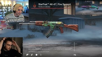 ohnePixel Reacts to xQc Trade Up The First StatTrak AK-47 "Fire Serpent" in CS2"