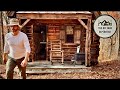 Two years building an original off grid lumber log cabin in the woods  start to finish  the reveal