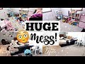 SUPER MESSY SPEED CLEANING! How I Keep My House Clean-ISH in Nursing School | Working Mom Motivation