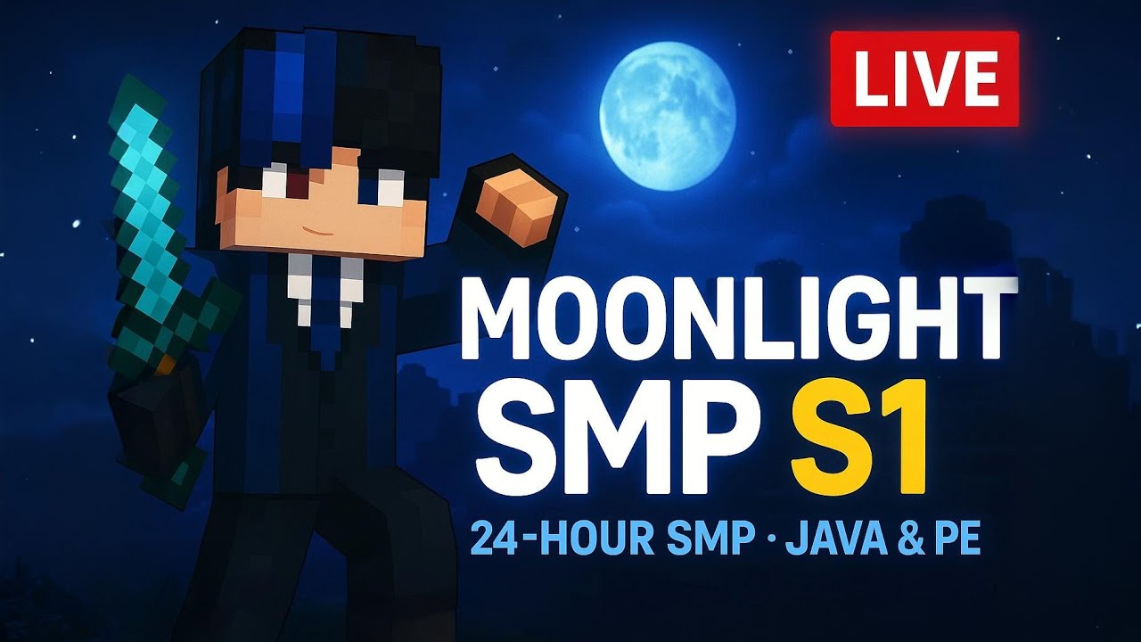 MINECRAFT LIVE 24/7 PUBLIC SMP JOINNOW | 🛑MINECRAFT MOONLIGHT Smp LIVE ...
