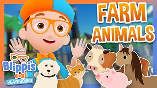 Blippi Finds All Animals In Old MacDonald's Farm! | Blippi Plays Roblox! | Gaming Videos for Kids