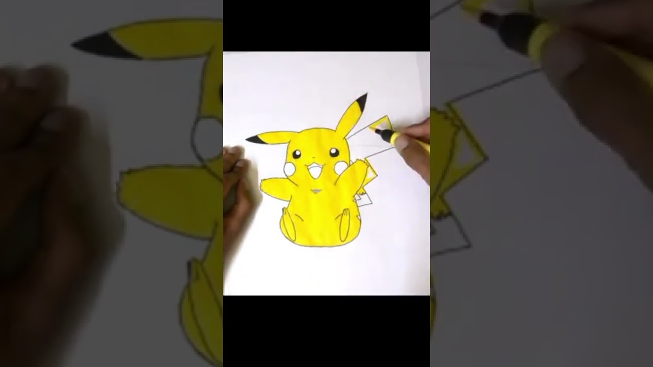 Beautiful Drawing How To Color Pokemon Pikachu With Sketchpen Beautiful Drawing How To Color Pokemon Pikachu With Sketchpen