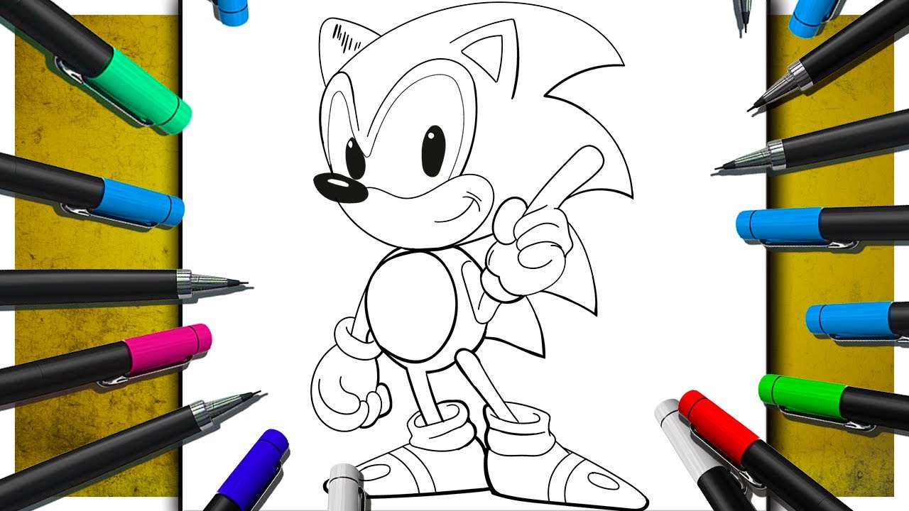 como desenhar o SONIC, (how to draw sonic) - YouTube