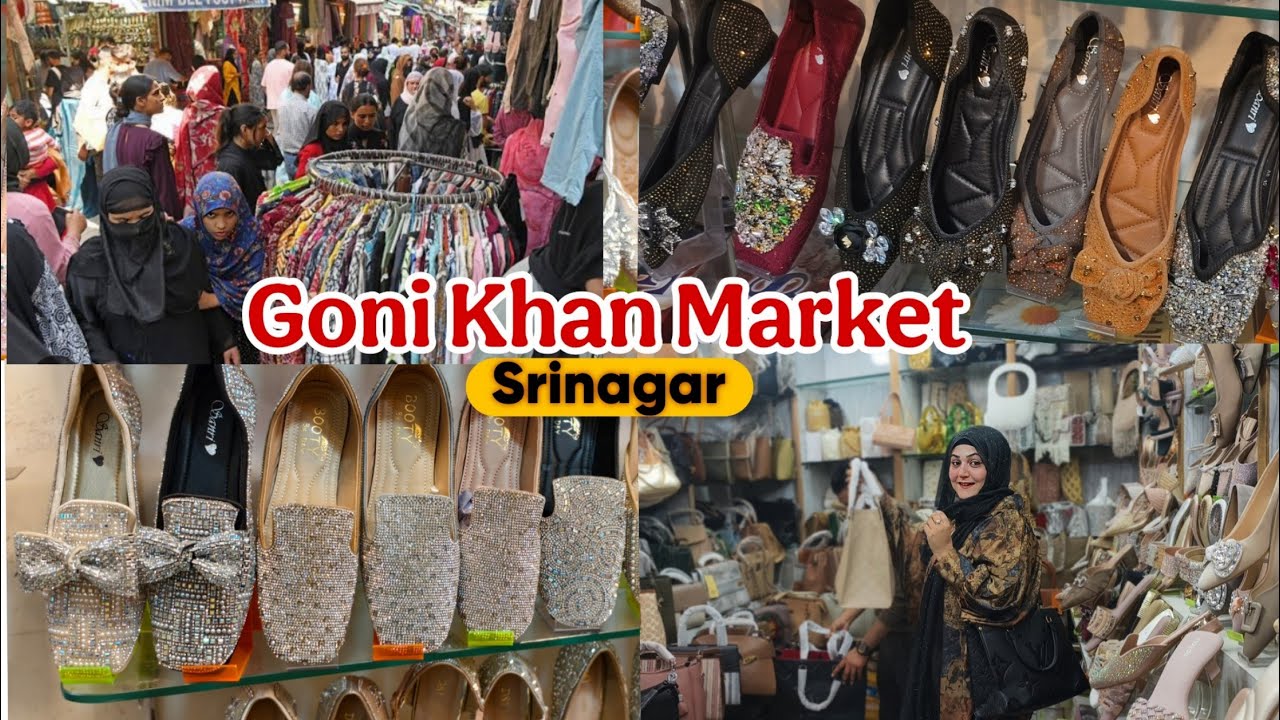 Famous Ladies  Market Srinagar 2025 || Imported Footwear,Handbags at Goni khan Market Srinagar