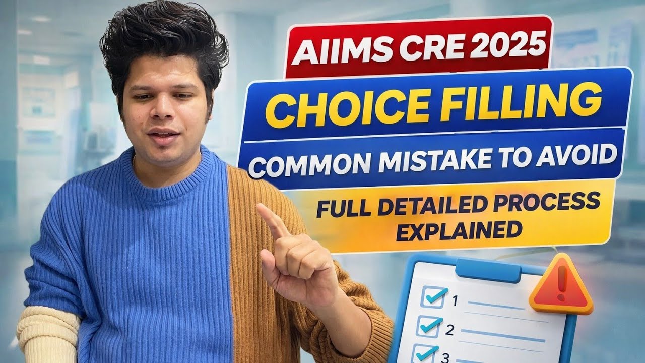 AIIMS CRE 2025 🚨 Choice Filling Full Guide | ये गलती मत करना | Complete Process