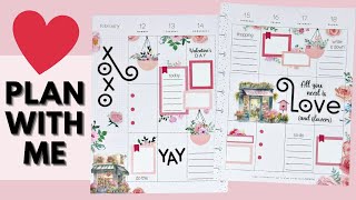 PLAN WITH ME | VALENTINE’S DAY SPREAD | THE HAPPY PLANNER