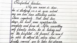 Leave Application For Not Attending Online Class From Parents Youtube