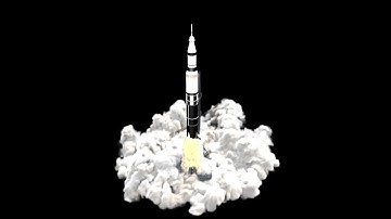 Rocket Launch Animated 3D Model