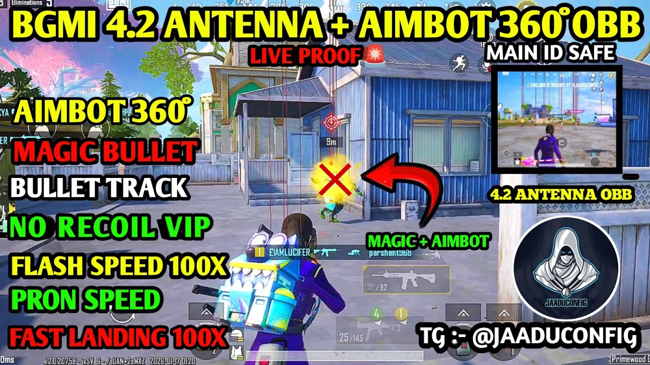 BGMI 4.2 AIMBOT OBB | BGMI ANTENNA CONFIG FILE 4.2 | BGMI NO RECOIL CONFIG 4.2 | BGMI AIMBOT OBB 4.2