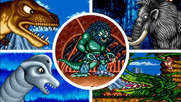 Joe & Mac: Caveman Ninja - All Bosses [Arcade] [No Damage]