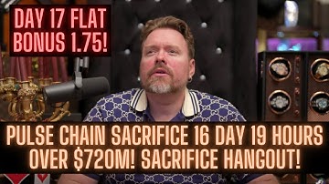 Pulse Chain Sacrifice 16 Day 19 hours Over $720m! Day 17 Flat Bonus 1.75! Sacrifice Hangout!