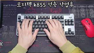 로지텍 k855 적축 풀윤활 / Logitech K855 build