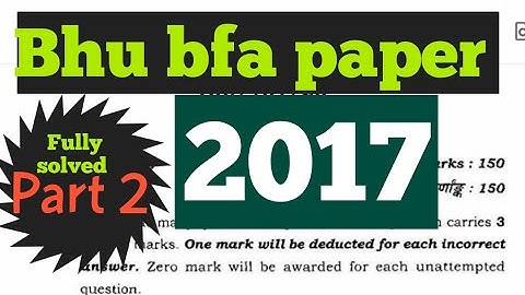 Bhu bfa 2017 paper continued video part 2:Bf theory important question